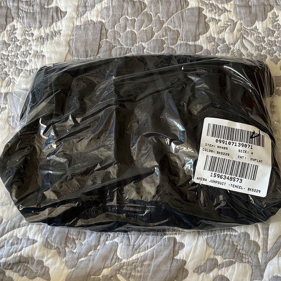 Madewell Square Neck Wide Leg Sleeveless Jumpsuit NM489 Black 4 - Picture 7 of 7